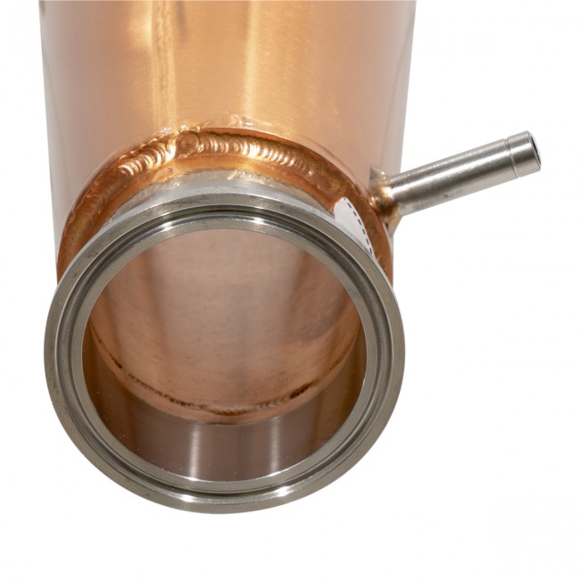 Конус "Аламбик 21" с рубашкой укрепления, медь с соединением CLAMP 2.5" Конус "Аламбик 21" с рубашкой укрепления, медь с соединением CLAMP 2.5"