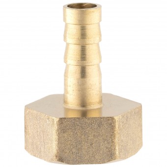 Штуцер ёлочка ВР 1/2" латунь 10 мм.  Штуцер ёлочка ВР 1/2" латунь 10 мм.