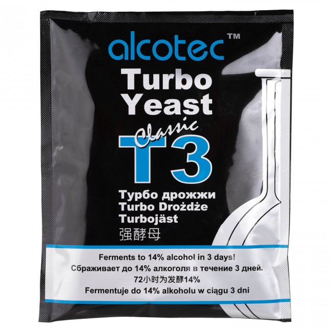 Дрожжи спиртовые "Alcotec T3 Classic Turbo" 120 гр. Дрожжи спиртовые "Alcotec T3 Classic Turbo" 120 гр.