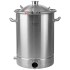 Куб 35 л с зиговкой, отвод ВР 1/2, штуцер Clamp 2,0", тройное дно 32*45 с купол.крышкой 