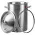 Куб 35 л с зиговкой, отвод ВР 1/2, штуцер Clamp 2,0", тройное дно 32*45 с купол.крышкой 