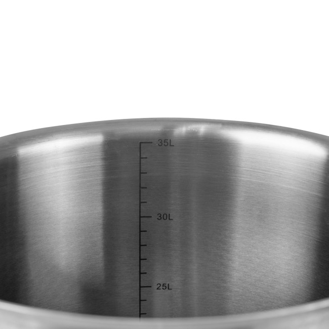 Куб 35 л с зиговкой, отвод ВР 1/2, штуцер Clamp 2,0", тройное дно 32*45 с купол.крышкой 