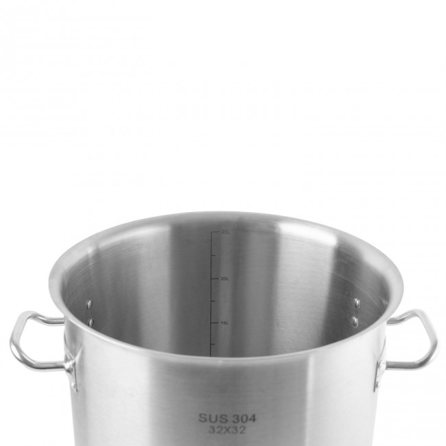 Куб 25 л с зиговкой, отвод ВР 1/2, штуцер Clamp 2,0", тройное дно 32*32 с купол.крышкой 