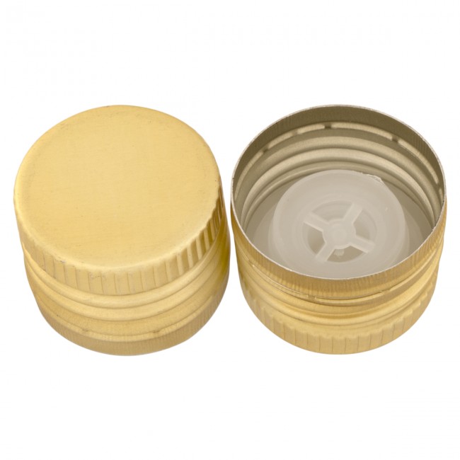 Колпачок алюминиевый с резьбой 31,5*24 золото 