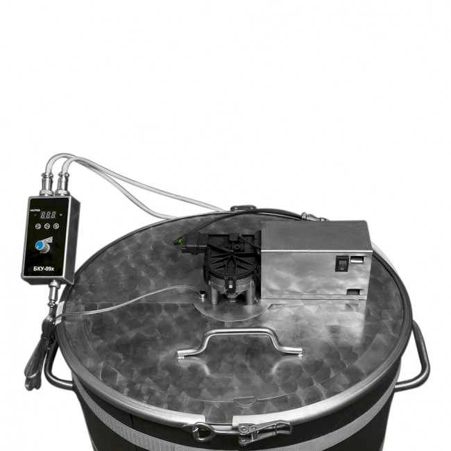 Мешалка в сборе с крышкой для зерновых заторов ПВК 80 литров 