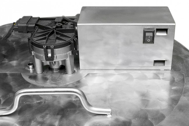 Мешалка в сборе с крышкой для зерновых заторов ПВК 80 литров 